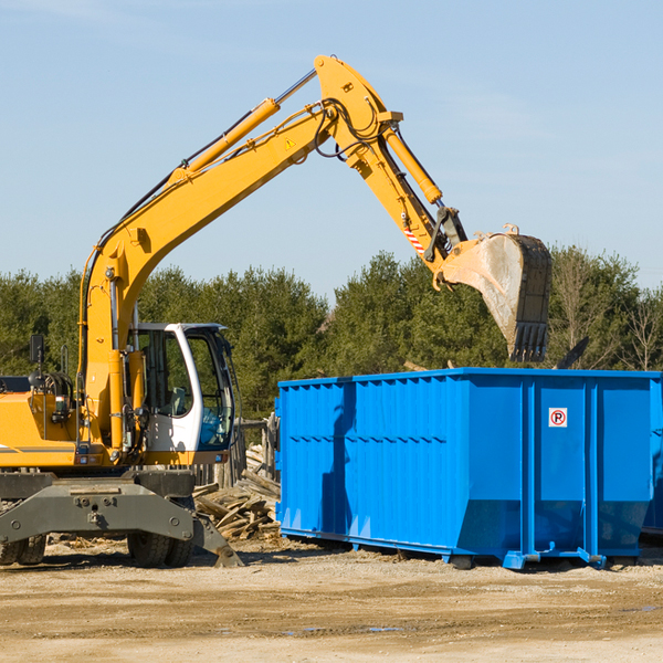 what size residential dumpster rentals are available in Minong WI